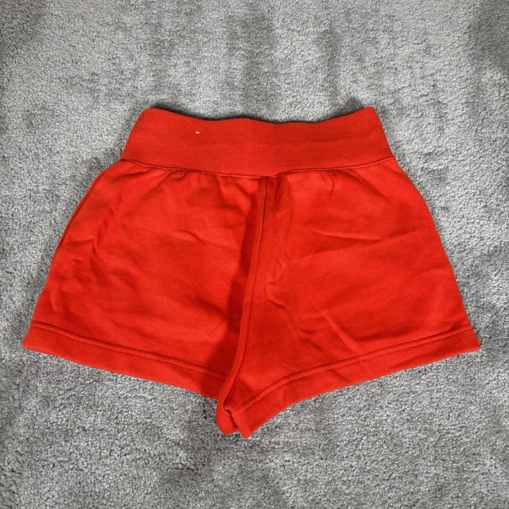 Nike Sportswear Sweat Shorts Womens XS Orange Fleece Phoenix High Waisted Loose
